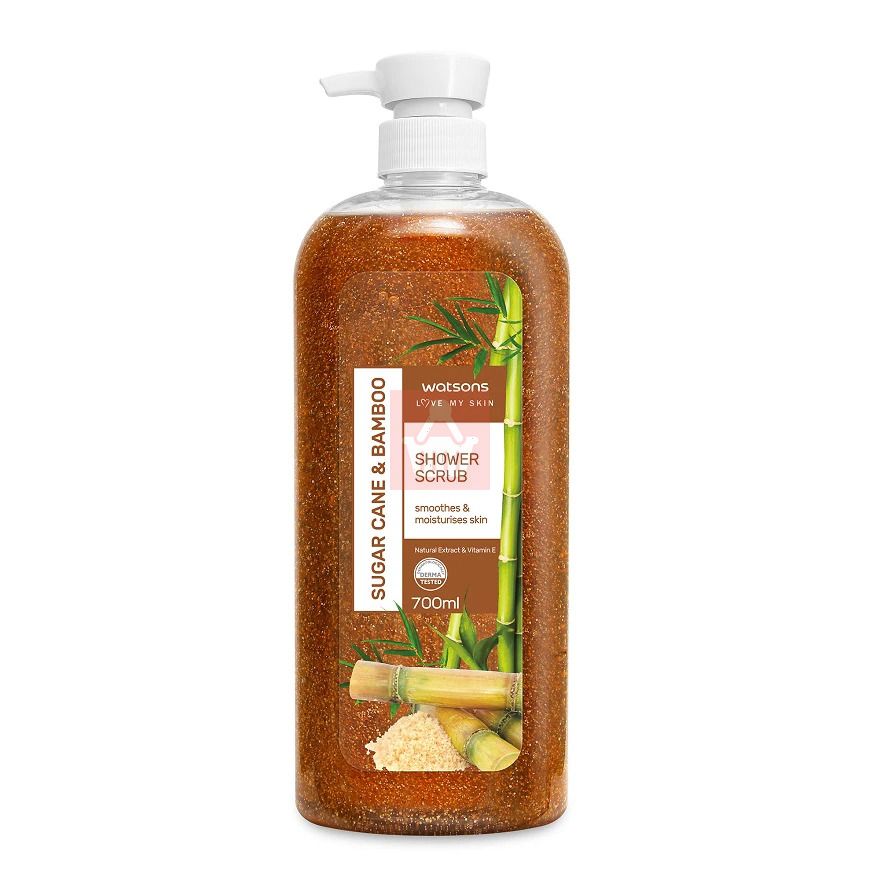 Watsons Shower Scrub Sugar Cane & Bamboo 700ml (Malaysia / Thailand)